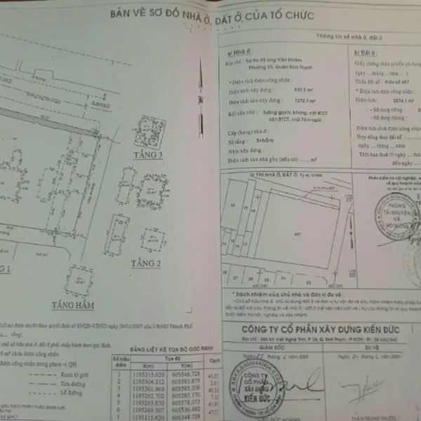 Bán quỹ đất 92 – 94 – 96 – 98 Ung Văn Khiêm, P. Thạnh Mỹ Tây, Quận Bình Thạnh