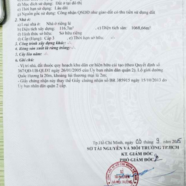 Bán nhà 64A đường Quốc Hương, Phường Thảo Điền, Quận 2