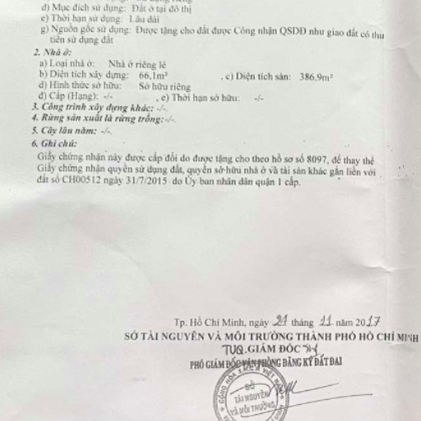 Bán nhà 91 Ký Con, Phường Nguyễn Thái Bình, Quận 1