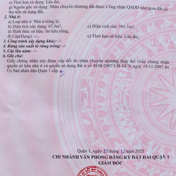 Bán nhà 2MT 8A Lê Thánh Tôn, P. Bến Nghé, Quận 1