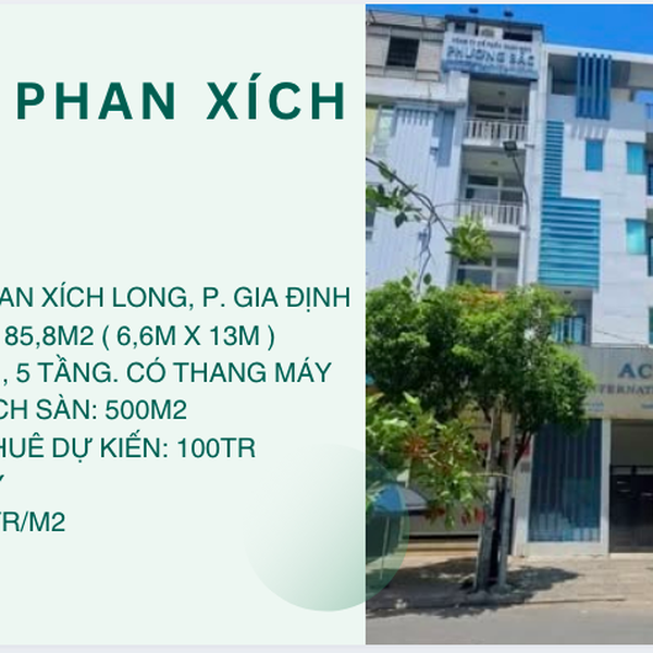 Bán nhà mặt tiền 19 Phan Xích Long, P. Gia Định, TP.HCM