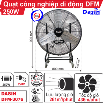 Quạt công nghiệp di động Dasin DFM-3076