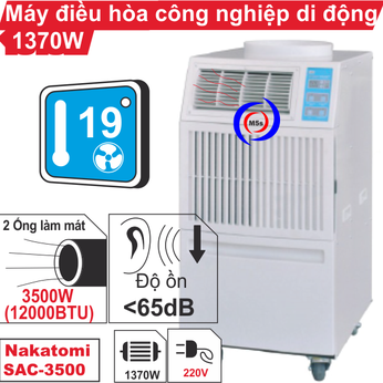 Máy lạnh di động công nghiệp Nakatomi SAC-3500