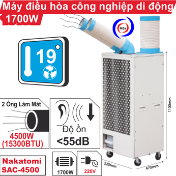 Máy lạnh di động công nghiệp Nakatomi SAC-4500