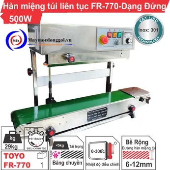 Máy Hàn Miệng Túi Liên Tục Dạng Đứng FR-770