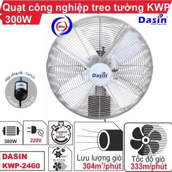 Quạt công nghiệp treo tường Dasin KWP-2460 220V