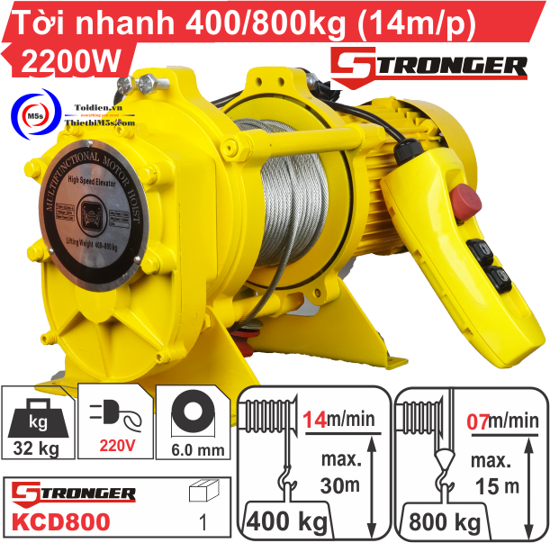 TỜI XÂY DỰNG STRONGER 14m/p 400-800KG