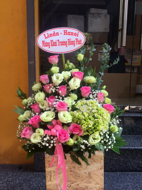 hoa tươi chúc mừng 012 hồng vàng