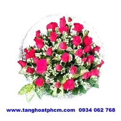 Giỏ hoa hồng đỏ mừng sinh nhật