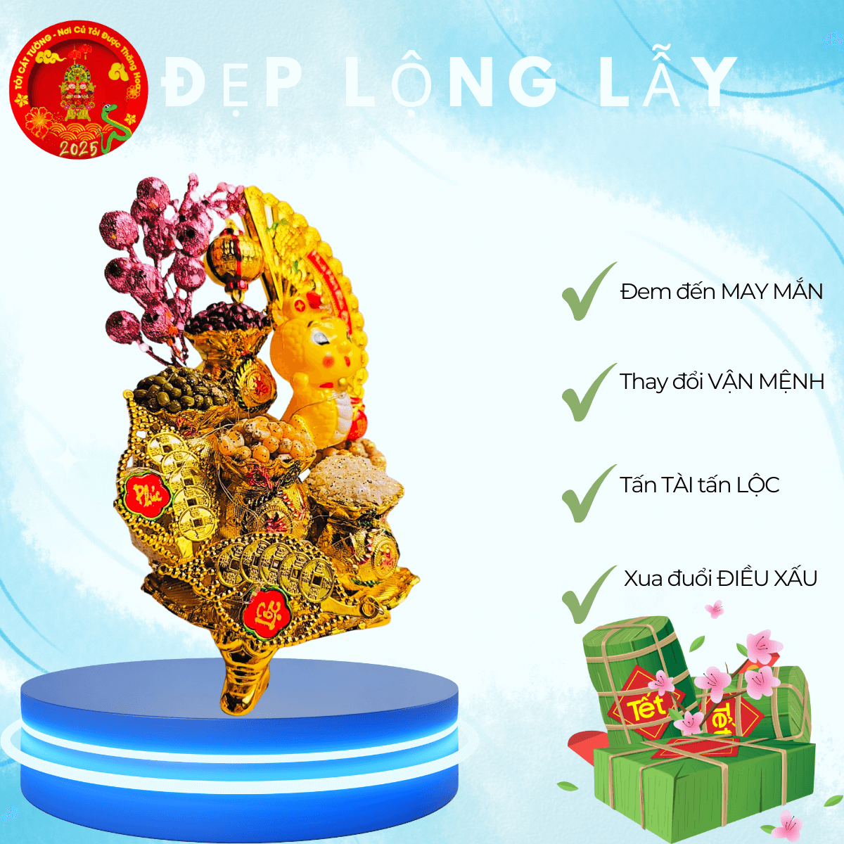 Bông tỏi ông địa rắn ất tỵ lộc tài 1 Bông tỏi ông địa rắn ất tỵ lộc tài 1