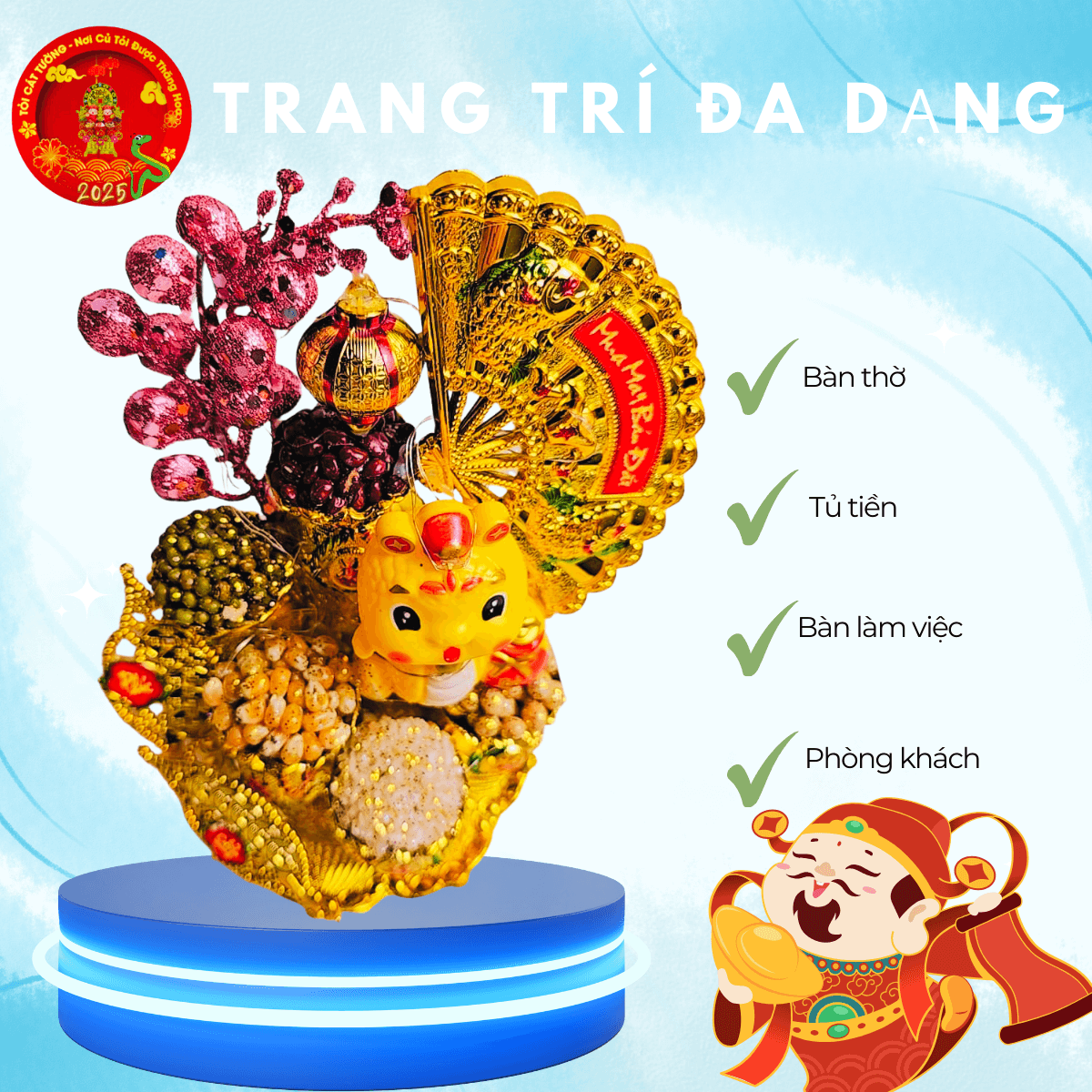 Bông tỏi ông địa rắn ất tỵ lộc tài 4 Bông tỏi ông địa rắn ất tỵ lộc tài 4