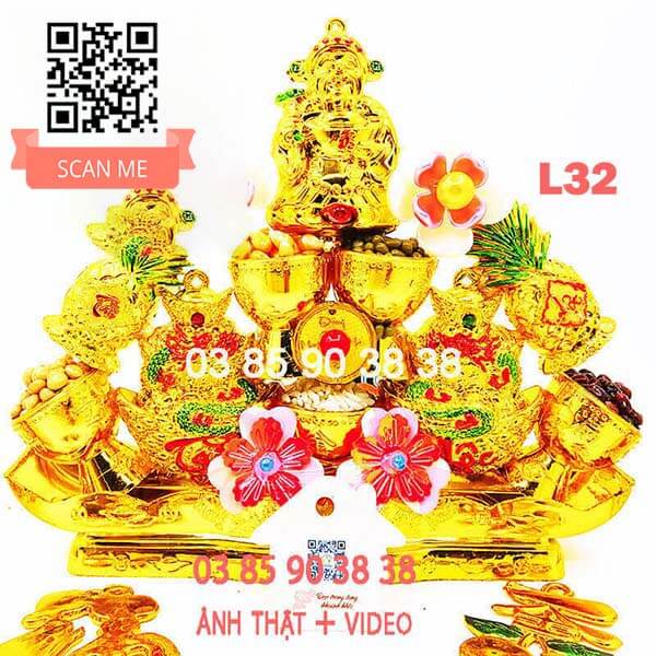 Tháp Tỏi Ông Địa Đậu Ngũ Sắc Vỉ Tài Lộc