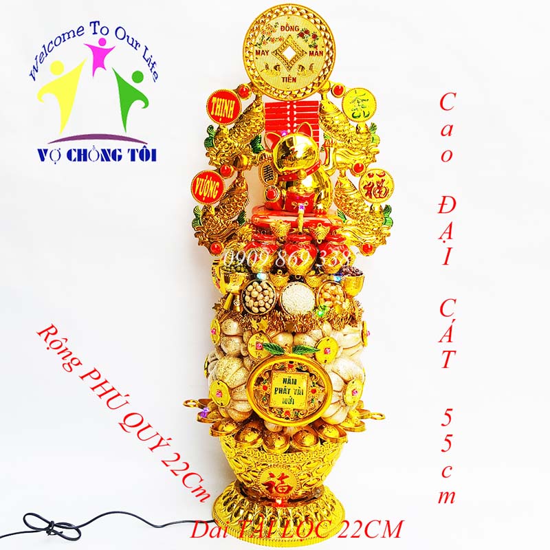 Tháp Tỏi Thần Tài Mèo Năng Lượng Vẫy Tay - Đại Cát Tài Lộc Phú Quý Tháp Tỏi Thần Tài Mèo Năng Lượng Vẫy Tay - Đại Cát Tài Lộc Phú Quý - Bông Tỏi Ông Địa Giá Sỉ