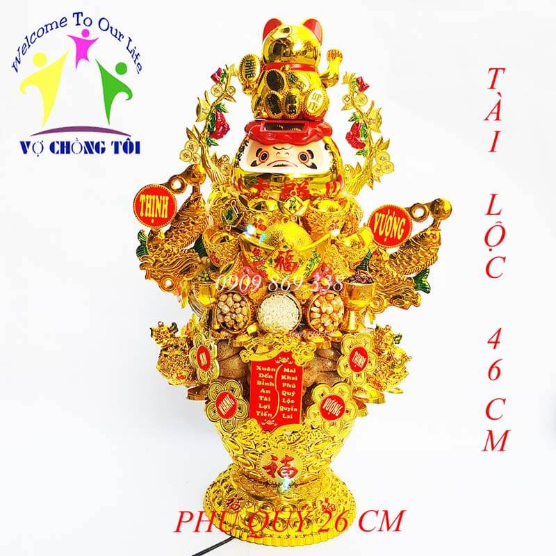 Tháp Tỏi Thần Tài Mèo Năng Lượng Vẫy Tay - Tài Lộc Phú Quý Tháp Tỏi Thần Tài Mèo Năng Lượng Vẫy Tay - Tài Lộc Phú Quý - Bông tỏi thần tài ông địa