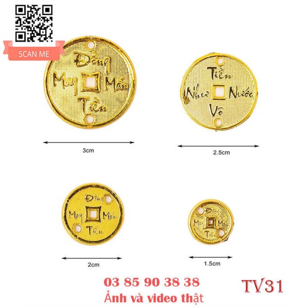 100 gr đồng tiền vàng có lỗ