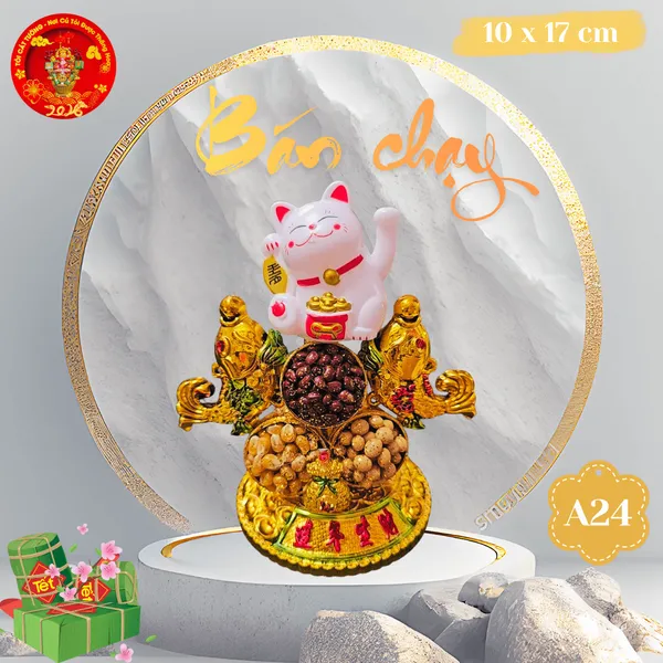 Bông tỏi thần tài mèo chiêu tài