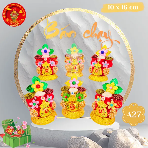 Bông Tỏi Thần Tài Ngũ Hành Túi Vàng