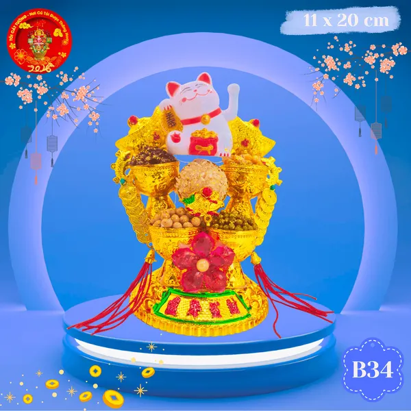 Bông tỏi ông địa mèo vẫy tay phát tài