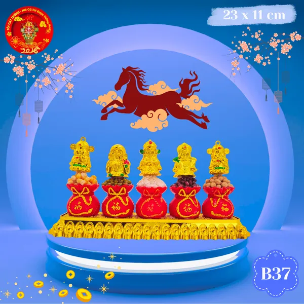 Bông tỏi ông địa vỉ 5 ông thần tài phúc lộc thọ