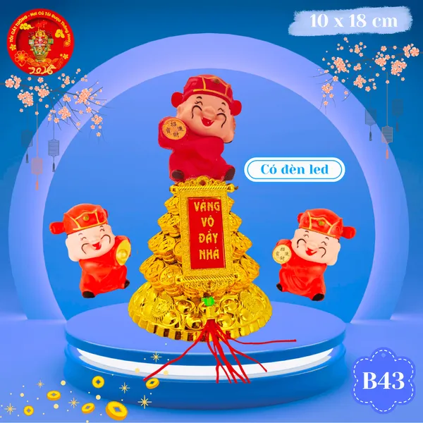 Tháp vàng thần tài có đèn led sang trọng