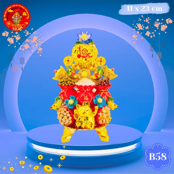 Đĩa tỏi thần tài mèo cầu may mắn