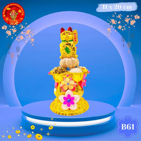 Bông Tỏi Ông Địa Ngũ Hành Mèo Thần Tài