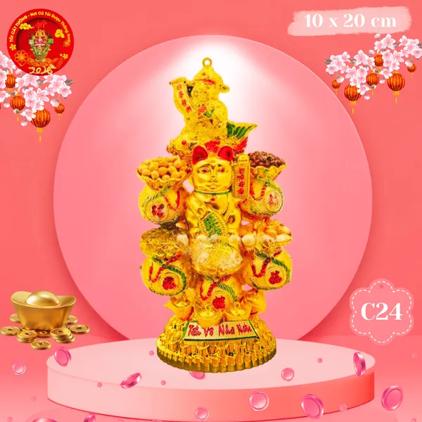 Tháp Tỏi Ông Địa Ngũ Cốc Mèo Tài Lộc