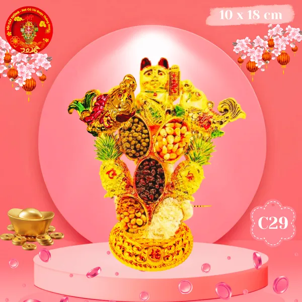 Tháp Tỏi Ông Địa Thần Tài May Mắn