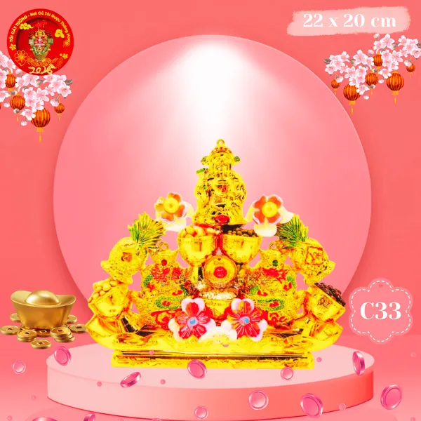 Tháp Tỏi Ông Địa Đậu Ngũ Sắc Vỉ Tài Lộc