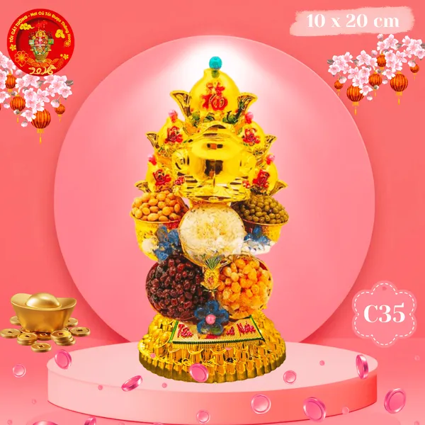 Tháp Tỏi Ông Địa Ngũ Sắc Cóc Đào Tiên