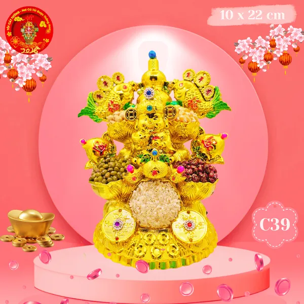 Tháp Tỏi Ông Địa Song Cá Tài Lộc