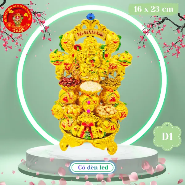 Tháp tỏi ông Địa song ngư ngọc thực