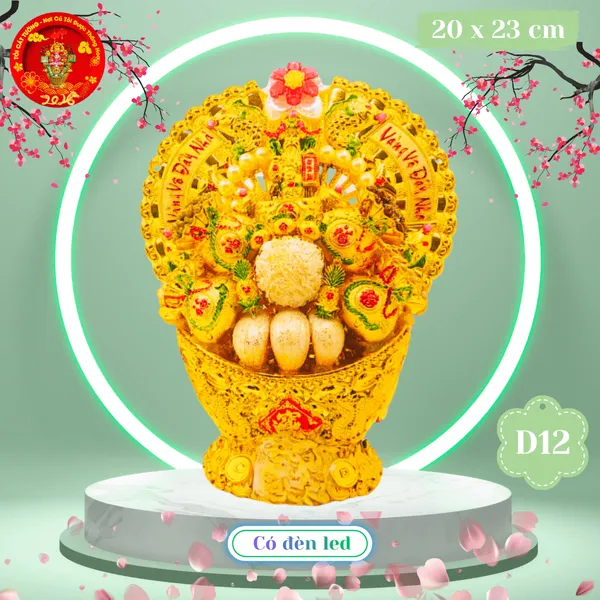 Tháp Tỏi Phong Thủy Đậu Ngũ Cốc Vàng Vô Đầy Nhà