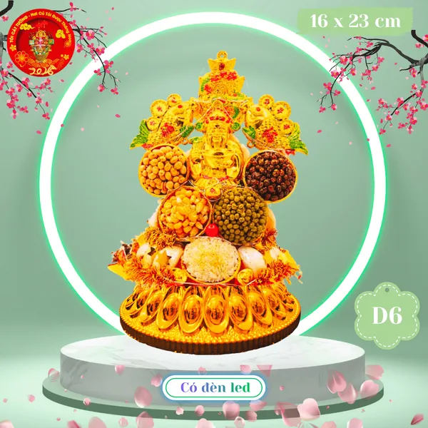 Tháp Tỏi Phong Thủy Thần Tài Đậu Ngũ Sắc