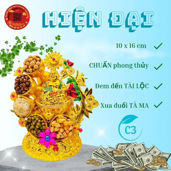 Đĩa tỏi thần tài ông địa lộc phát vinh hoa