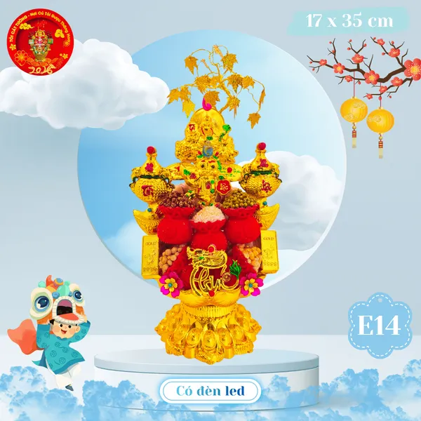 Tháp tỏi thờ thần tài di lạc hoan hỉ sang trọng