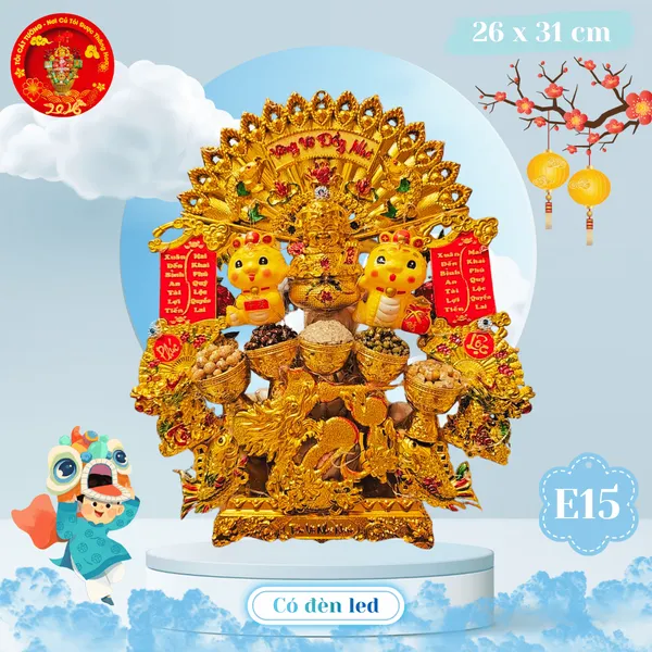 Tháp tỏi phong thủy ngọc thực rắn Ất Tỵ đại cát