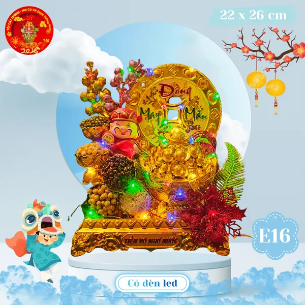 Tháp tỏi phong thủy thần tài túi vàng thịnh vượng