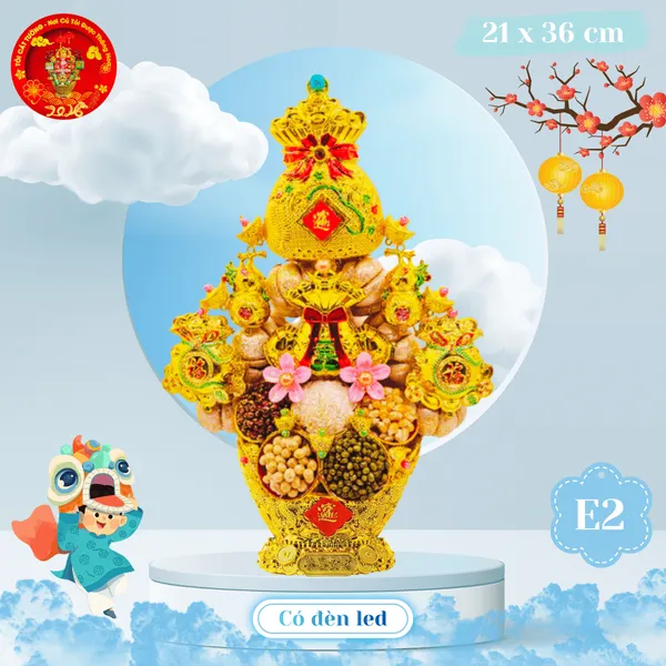 Tháp Tỏi Phong Thủy Tài Lộc Túi Vàng Siêu To Khổng Lồ