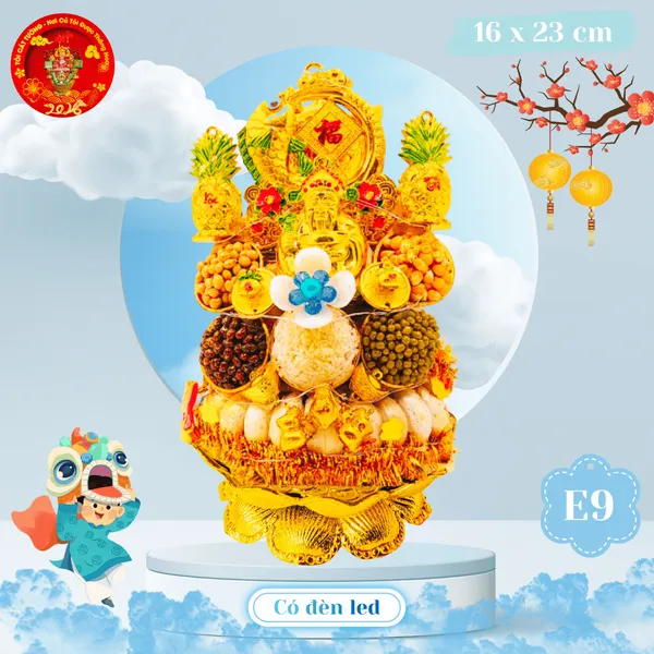 Tháp Tỏi Phong Thủy 5 Tầng Đậu Ngũ Sắc