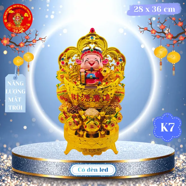 Tháp tỏi đậu ngũ sắc thần tài năng lượng mặt trời