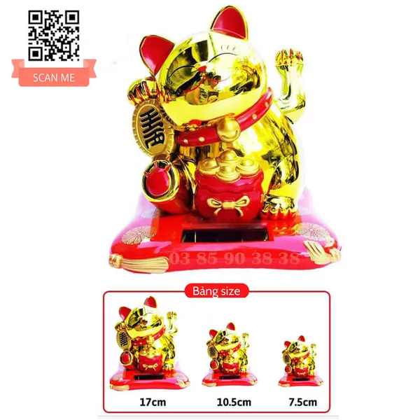 Mèo Thần Tài Vẫy Tay Năng Lượng Mặt Trời