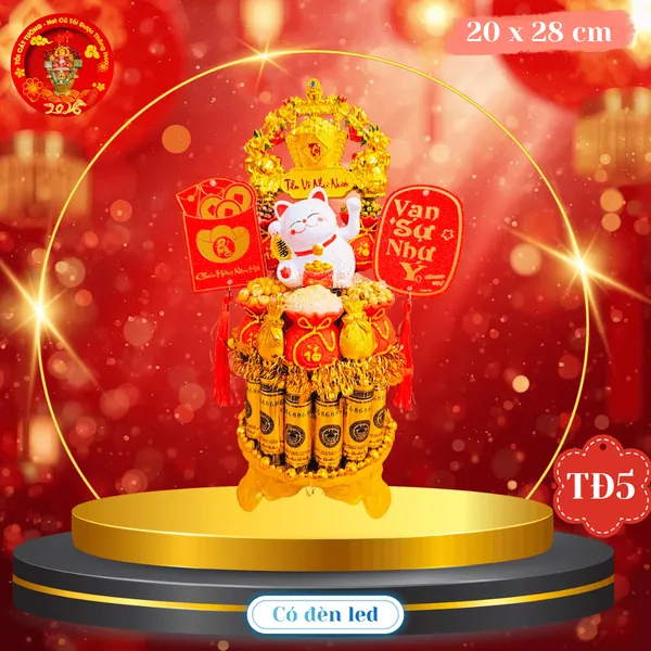 Tháp tiền đô usd mèo chiêu tài