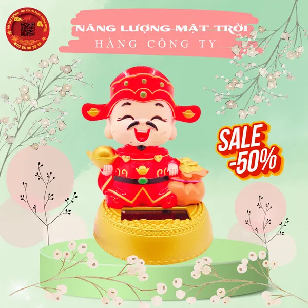 Thần tài hoan hỷ gật đầu năng lượng mặt trời