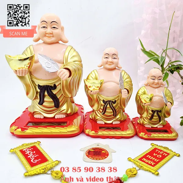 Tượng Phật Di Lặc Đứng Năng Lượng Mặt Trời
