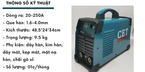 Review Máy Hàn CET Mosfet ARC-250, Máy hàn cho thợ chuyên
