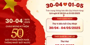Thông Báo Lịch Nghỉ Lễ 30-4 & Quốc Tế Lao Động 1-5