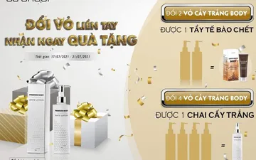 Đổi vỏ cấy trắng nhận quà của CC White