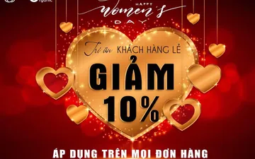 Giảm 10% cho khách hàng nhân dịp 8/3