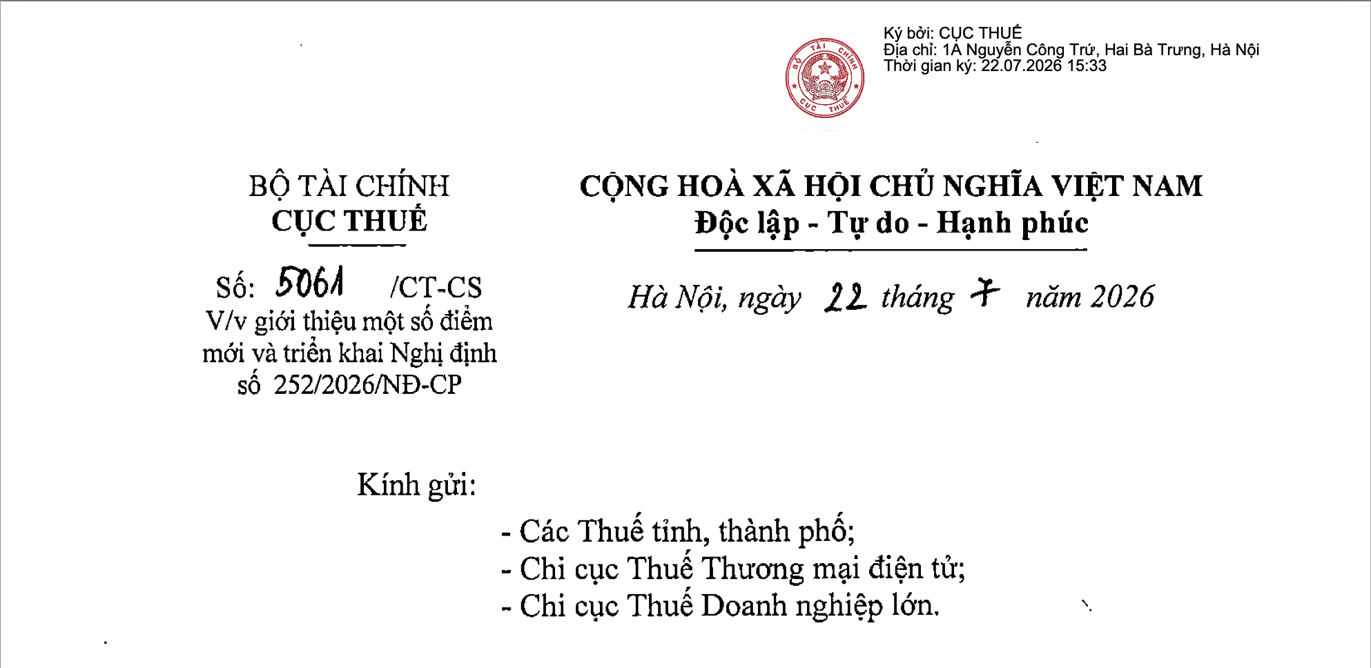 Cục Thuế lưu ý điểm mới về miễn thuế, giảm thuế theo Nghị định 252/2026 Cục Thuế lưu ý điểm mới về miễn thuế, giảm thuế theo Nghị định 252/2026